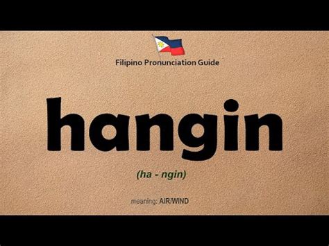 HANGIN: Tagalog.